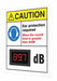 Sound Level Decibel Meter Sign 12x10in