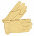 PR Leather Gloves Shirred Slip-On Cuff L