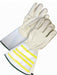 Leather Gloves Gauntlet Cuff S