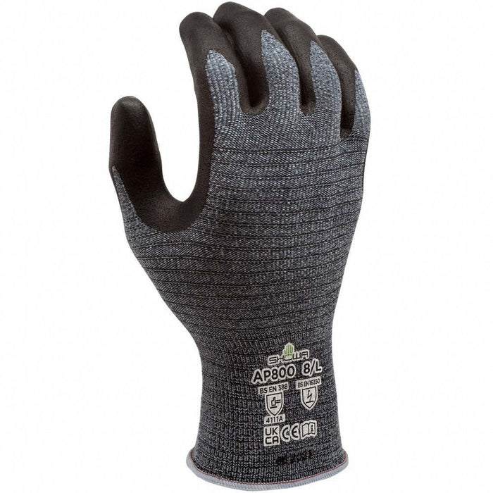 Knit Gloves Blue/Gray 7.6 in XL PR