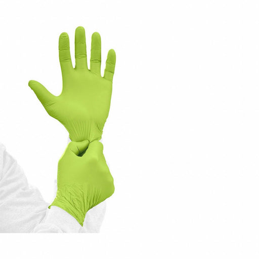 Single use Nitrile Gloves 4 mil Green L