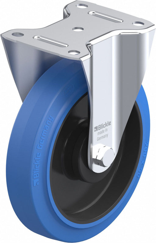 Plate Caster Rigid Rubber 9 1/4 H