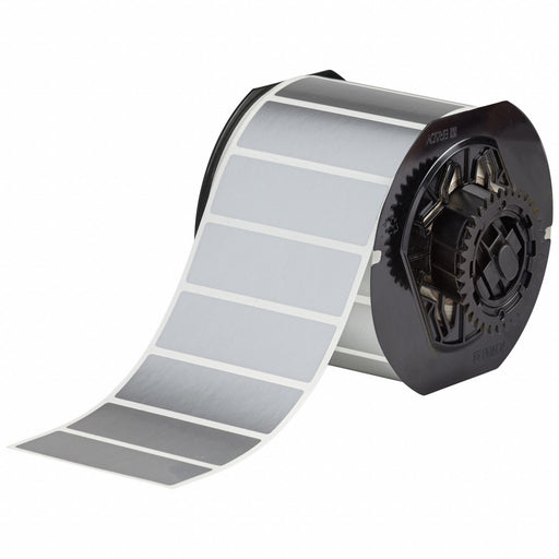 Pre-Cut Label Stock Roll Gray Satin
