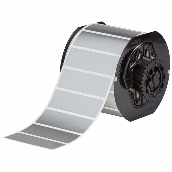Pre-Cut Label Stock Roll Gray Satin