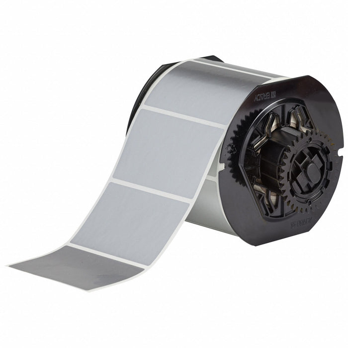 Pre-Cut Label Stock Roll Gray Satin
