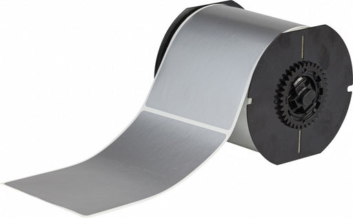 Pre-Cut Label Stock Roll Silver Gloss