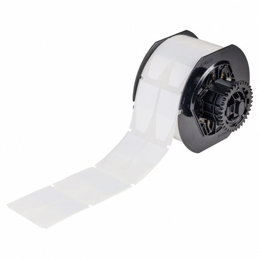 Flag Label White Polyester 1 in W