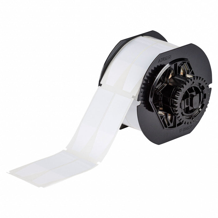 Flag Label White Polyester 3 in W
