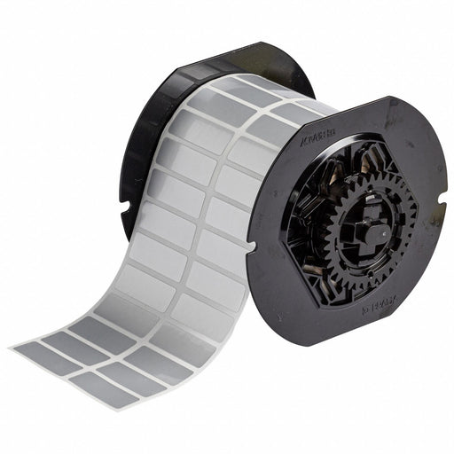 Pre-Cut Label Stock Roll Silver Gloss