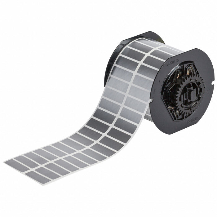 Pre-Cut Label Stock Roll Silver Gloss