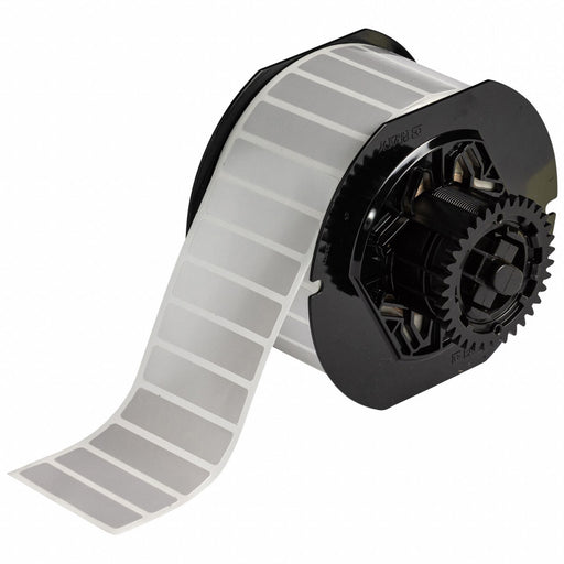 Pre-Cut Label Stock Roll Gray Satin