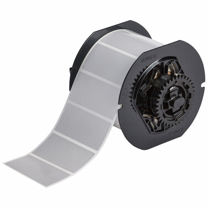 Pre-Cut Label Stock Roll Gray Satin