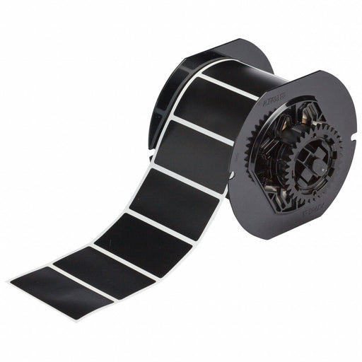 Pre-Cut Label Stock Roll Black Matte