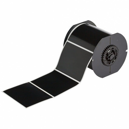 Pre-Cut Label Stock Roll Black Gloss