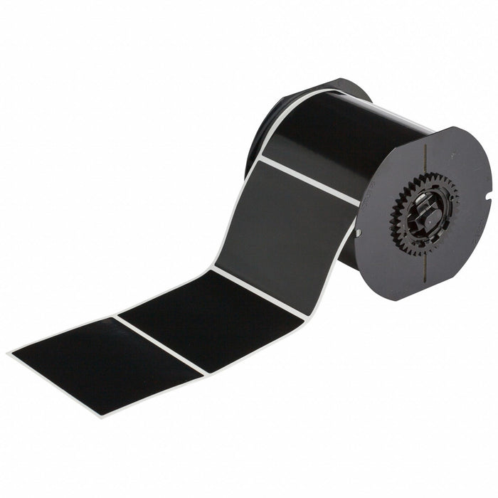 Pre-Cut Label Stock Roll Black Gloss