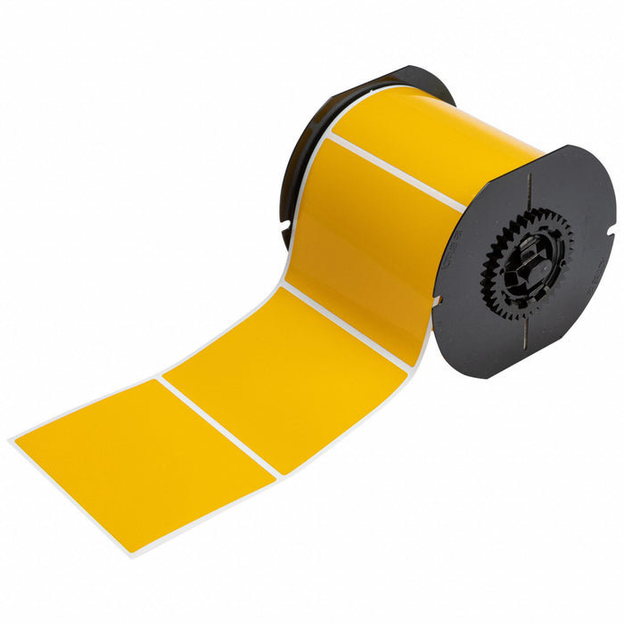 Pre-Cut Label Stock Roll Yellow Gloss