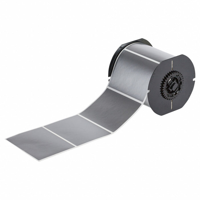 Pre-Cut Label Stock Roll Silver Gloss