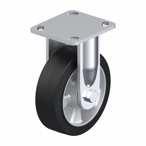 Plate Caster Rigid Rubber 7 1/2 H