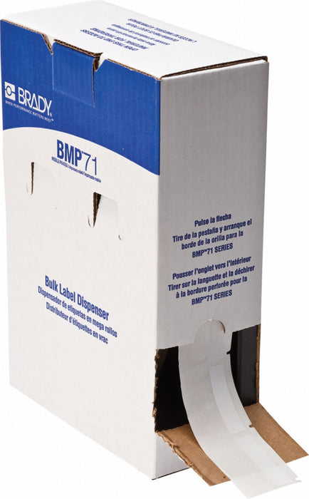 Wraparound Label White Vinyl 2 in W