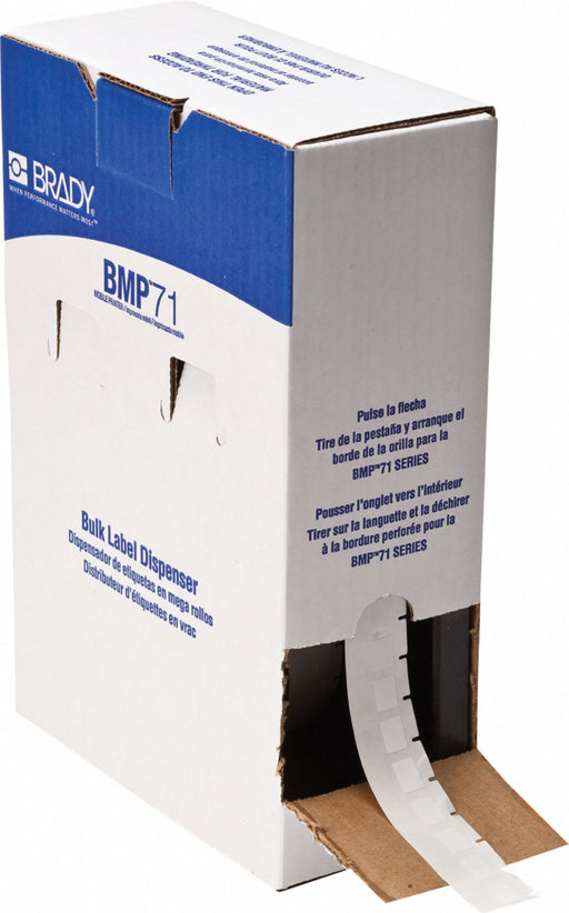 Label 3/4 in W Clear White