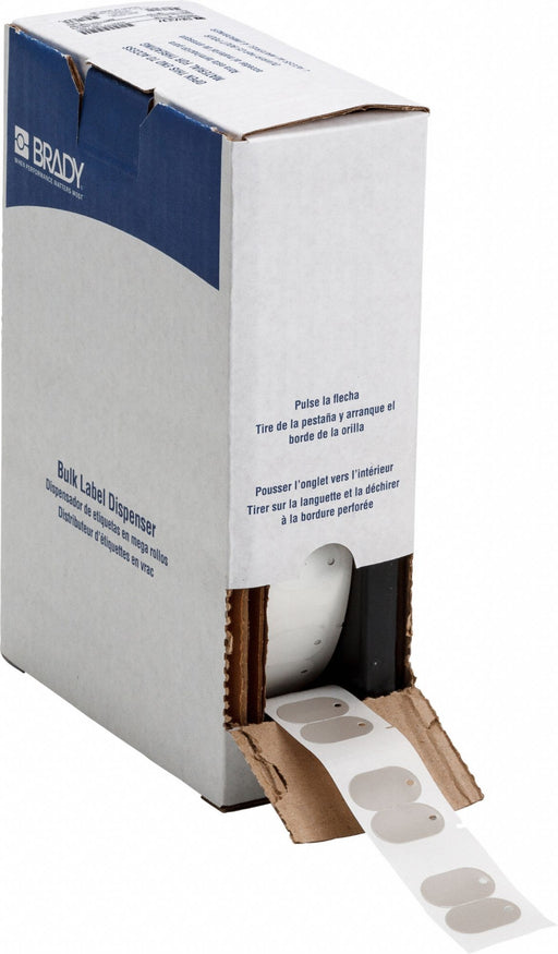 Pre-Cut Label Stock Roll Gray Matte