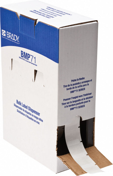 Wraparound Label White Vinyl 1 in W