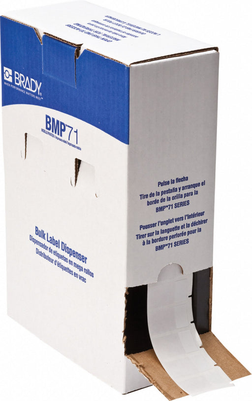 Label 3/4 in W Clear White