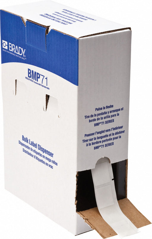 Label 1 in W Clear White