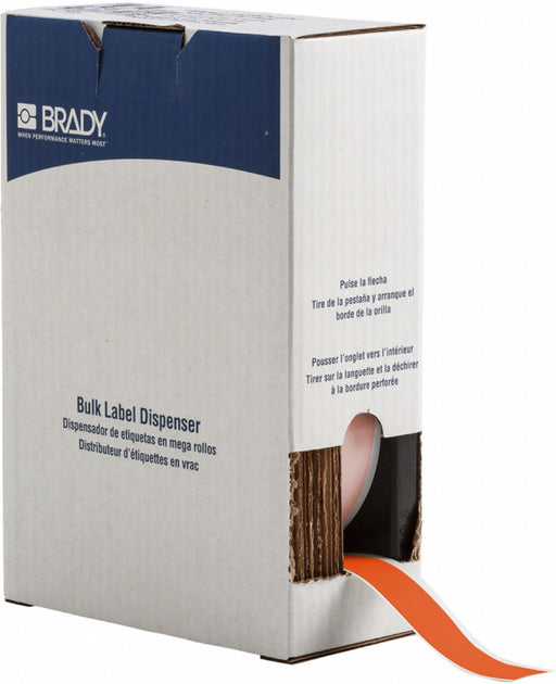ContinuousLabelStock Orange Gloss 1inW