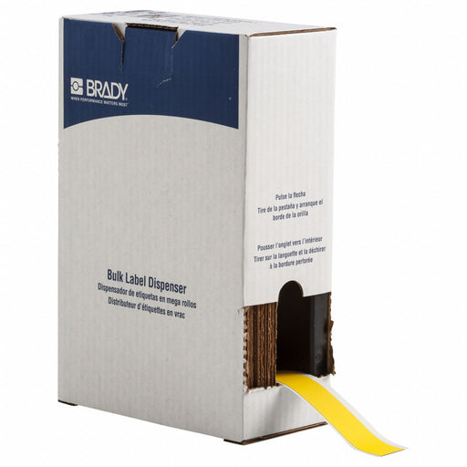 ContinuousLabelStock Yellow Matte 1inW
