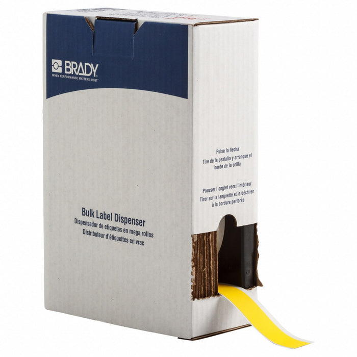 ContinuousLabelStock Yellow Matte 1inW