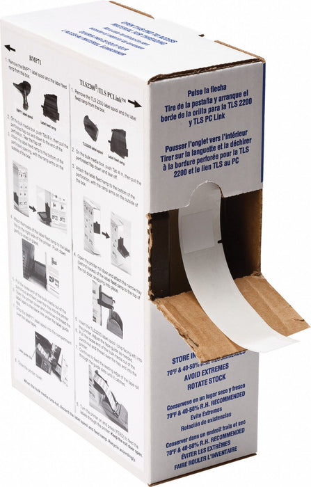 Wraparound Label White Vinyl 1 in W