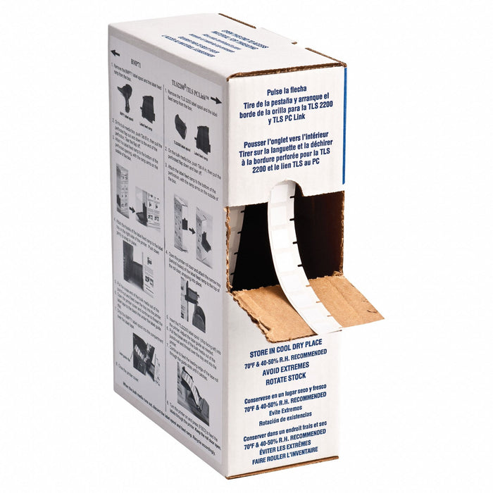Pre-Cut Label Stock Roll White Gloss