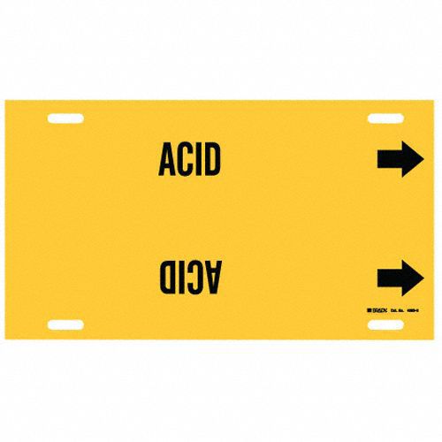 Pipe Marker Acid 10 in H 32 in W