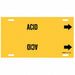 Pipe Marker Acid 10 in H 32 in W