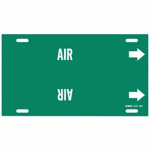 Pipe Marker Air 8 in H 16 in W