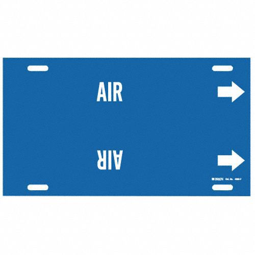 Pipe Marker Air 8 in H 16 in W
