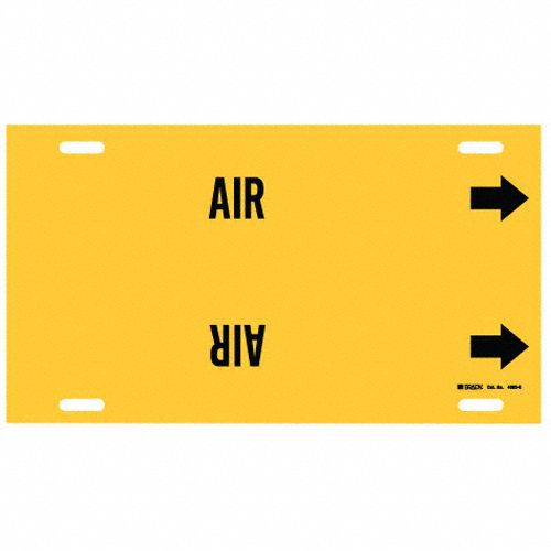 Pipe Marker Air 10 in H 24 in W