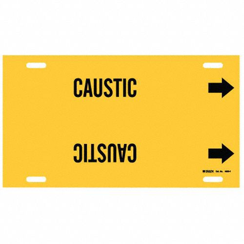 Pipe Marker Caustic 8 in H 16 in W