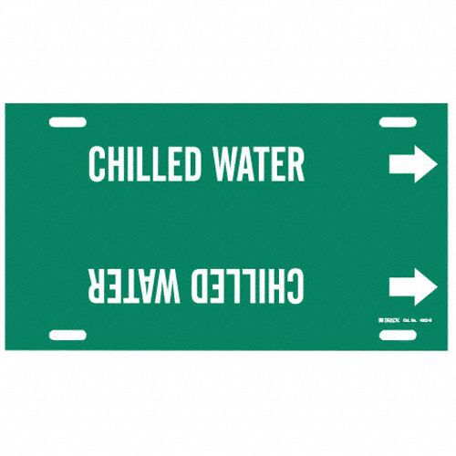 Pipe Marker Chilled Water 10in H 24in W