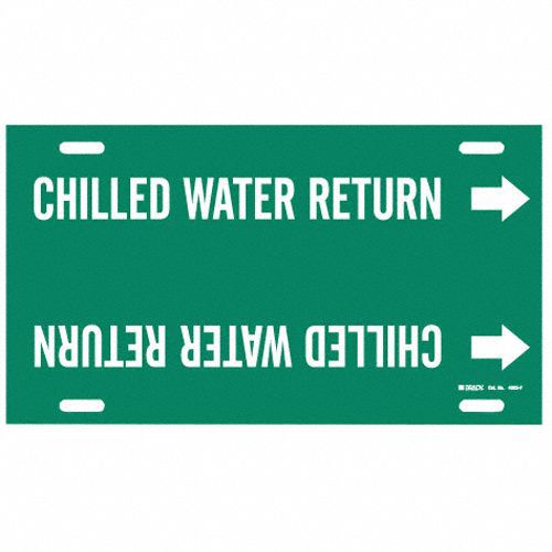 Pipe Mrkr Chilled Watr Rtrn 8in H 16in W