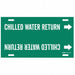 Pipe Mrkr Chilled Watr Rtrn 8in H 16in W