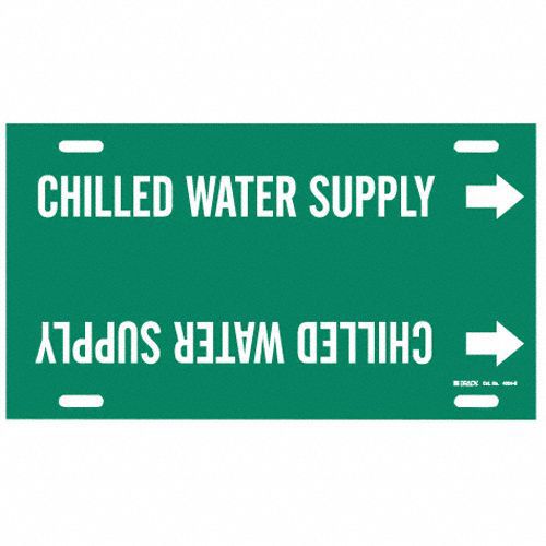 Pipe Marker Chilled Water Supply 10in H