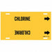 Pipe Marker Chlorine 8 in H 16 in W