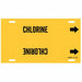 Pipe Marker Chlorine 10 in H 24 in W