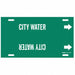 Pipe Marker City Water 8 in H 16 in W