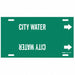 Pipe Marker City Water 10 in H 24 in W