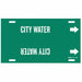 Pipe Marker City Water 10 in H 32 in W