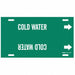 Pipe Marker Cold Water 10 in H 24 in W