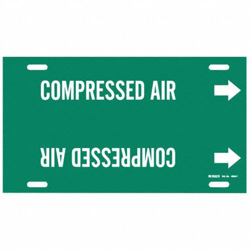 Pipe Marker Compressed Air 8in H 16in W